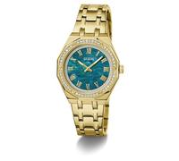 GUESS Unisex Desire Watch Gold/green One Size