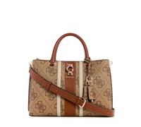 GUESS Women Erenia Girlfriend Satchel, Latte Logo, One Size