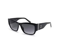 GUESS Women's 0 Sunglasses, shiny black, 54