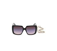 GUESS Women's 0 Sunglasses, Shiny Black, 55