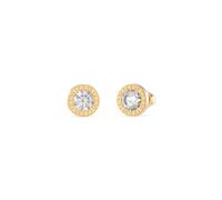 Guess Women's 10mm Gold Tone Crystal Stud Earrings