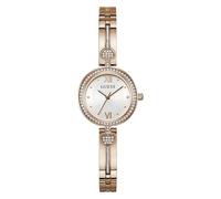 GUESS Women's 27mm Watch - Rose Gold Tone G-Link White Dial Rose Gold Tone Case, White, one, Classic