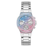 Guess Women's 36mm Watch - Silver Tone Stainless Steel Strap Multi Dial Silver Tone Case