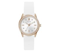 Guess Women's 36mm White Strap White Dial Rose Gold Case Watch