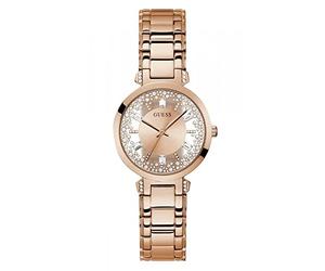 Guess Women's Analogue Quartz Watch Crystal Clear