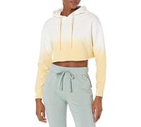 GUESS Women's Anise Crop Hoodie, Lovely Lemon, S