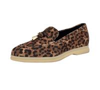 GUESS Women's Aryana Loafer, Leopard Suede 210, 2 UK