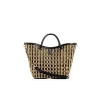 GUESS Women's Atalia Tote, Natural/Black, One Size