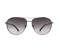 Guess Women's Aviator Shiny Light Nickeltin Grey Gradient GF6157 Guess Grey One Size