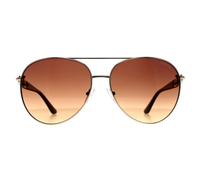 Guess Women's Aviator Shiny Pale Gold Brown Gradient GU00158 Guess Gold One Size