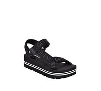 GUESS Women's Avin Wedge Sandal, Black, 6.5 UK