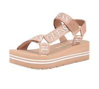 GUESS Women's Avin Wedge Sandal, Rose Gold, 3 UK
