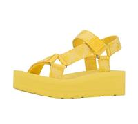 Guess Women's Avin Wedge Sandal, Yellow 700, 9