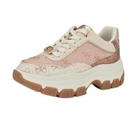 GUESS Women's Berrett Sneaker, Light Pink Logo Multi 680, 8 UK