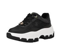 GUESS Women's Berrett Sneaker, Black/White Logo 001, 8 UK