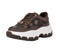 GUESS Women's Berrett Sneaker, Dark Brown 200, 8