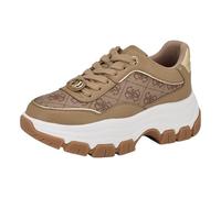 GUESS Women's Berrett Sneaker, Light Natural Logo 111, 7 UK