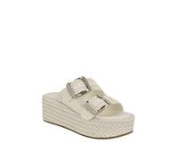 GUESS Women's Binks Sandal, Ivory 150, 6