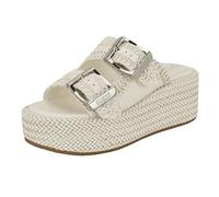 GUESS Women's Binks Sandal, Ivory 150, 8 UK
