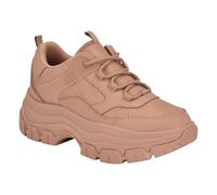 GUESS Women's Bisun Sneaker, Light Natural 110, 4 UK