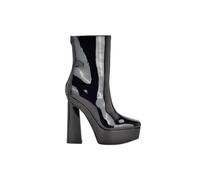 GUESS Womens Black 1-1/2" Platform Cushioned Logo Byra Square Toe Block Heel Zip-Up Dress Booties UK Size 6.5