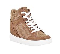 GUESS Women's Blairin Sneaker, Beige/Brown 110, 6.5 UK