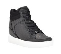 GUESS Women's Blairin Sneaker, Black Logo, 4 UK