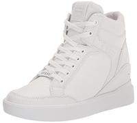 GUESS Women's Blairin Sneaker, White Logo, 8 UK