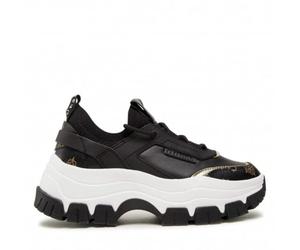 GUESS Women's Braydin Sneaker, BLKBR, 8 UK
