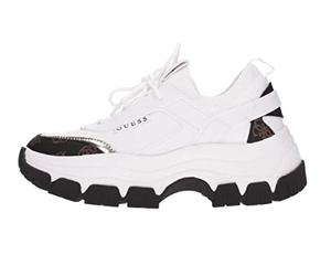 GUESS Women's Braydin Sneaker, WHIBR, 3 UK