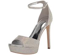 Guess Women's Cadly Heeled Sandal, Silver Shimmer 040, 5 UK