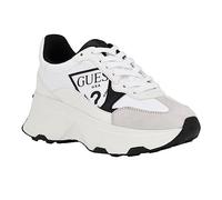 GUESS Women's Calebb Sneaker, White/Black 144, 5.5 UK