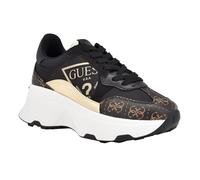 GUESS Women's Calebb3 Sneaker, Black/Gold Multi 001, 4 UK