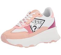 GUESS Women's Calebb3 Sneaker, White/Pink Multi, 6.5 UK