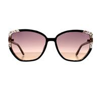 Guess Women's Cat Eye Shiny Black Glitter Gold Violet Mirror Gradient GU7882 Guess Black One Size