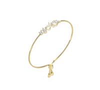 Guess Womens Chandelier Multi Stones Sliding Bracelet UBB05363YG - Steel / Crystal