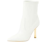 GUESS Women's CIDNI Heeled Ankle Boots, White, 7 UK