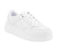 GUESS Women's Cleva Sneaker, White, 5 UK