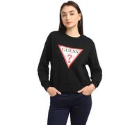 GUESS Women's Cn Original Fleece Sweatshirt, Jet Black A996, XS
