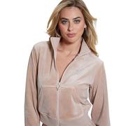 GUESS Women's Couture Full Zip Sweatshirt, Skin Shadow, Medium