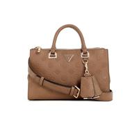 GUESS Women's Cresidia Status Satchel, Dark Taupe, One Size