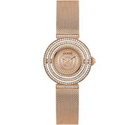 Guess Women's Crystal Dial Rose Gold Tone Steel Mesh Bracelet Watch GW0550L3