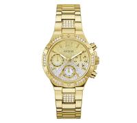 Guess Women's Crystal Gold Ombre Glitz Multifunction Dial Gold Tone Bracelet Watch