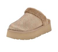 GUESS Women's Danikas Slipper, Taupe Velvet Rhinestone Logo 240, 6