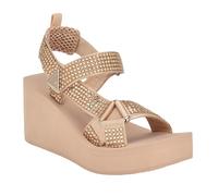 GUESS Women's DAWSIN Sandal, Nude 110, 6
