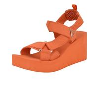 GUESS Women's Daysa Wedge Sandal, Orange Logo 800, 8 UK