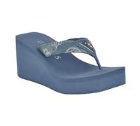 GUESS Women's Demmey Wedge Sandal, Denim Blue 400, 8 UK