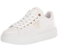 GUESS Women's Denesa Sneaker, White 145, 8 UK