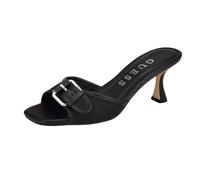 GUESS Women's Dista Heeled Sandal, Black Logo, 8 UK