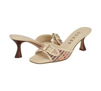Guess Women's Dista Heeled Sandal, Multi Ivory 101, 3 UK